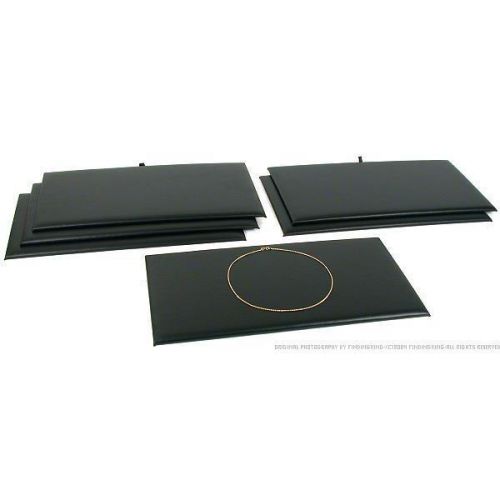 6 Jewelry Chain Display Pad Black Faux Leather Unit