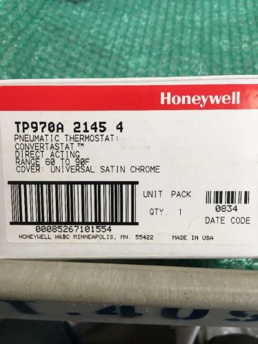 HONEYWELL TP970A 2145 4 PnueMatic ThermoStat ConvertaStat Range 60-90 DegF *NEW*