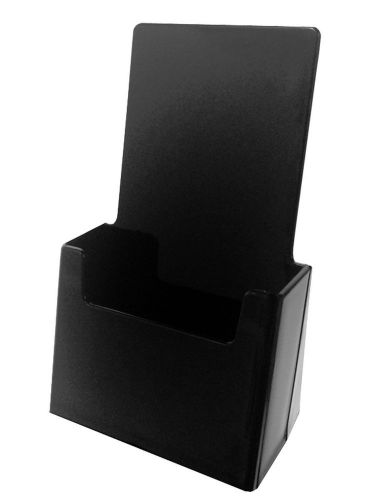 Single Pocket Acrylic Tri-Fold Brochure Literature Holder - Black - 4.5&#034; x 7.25&#034;