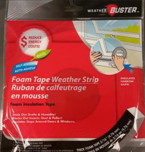 FOAM TAPE DOOR WINDOW 17&#039; WEATHERSTRIP HOME WEATHERSTRIPPING