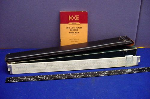 CLASSIC K&amp;E N4081-5 22 IN.  LOG LOG DUPLEX DECITRIG SLIDE RULE W/MANUAL, CASE !