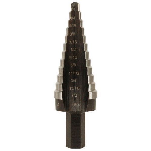 UNIBIT 10234 UNIBIT4 3/16&#034; to 7/8&#034; 3/8&#034; Shank Step Drill Bit (Pack of 10)