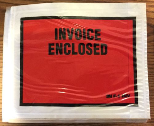 Invoice enclosed packing list envelopes- lot of 215 - 3m f-1 inv - self adhesive for sale