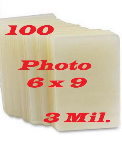 6 x 9 100 pk 3 mil laminating laminator pouches/sheets  photo for sale