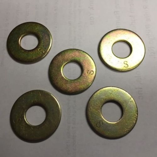 1&#034;  USS Grade 8 Flat Washer Zinc &amp; Yellow Dichromate 25  count