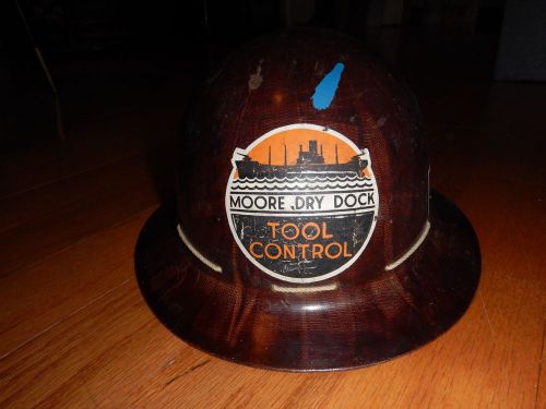 Vintage msa skullgard 5 hard hat moore dry dock tool control mining machinist for sale
