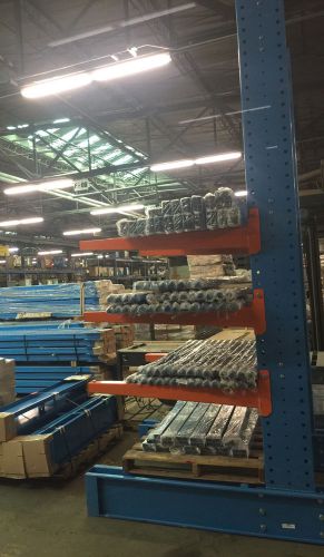 Used cantilever 144&#034;/12&#039; tall lumber rack steel rack tree rack for sale