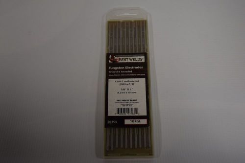 1.5% Lanthanated EWLa-1.5  Gold TIG Welding Tungsten Electrodes 1/8&#034; x 7&#034;  10PK5