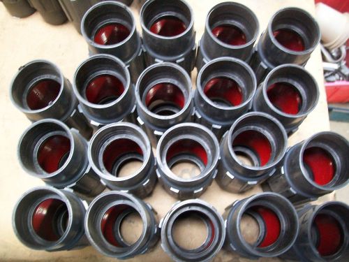 (lot of 19) plasti-bond redh2ot prcplg-1-1/2&#034; pvc coated coupling (red interior) for sale