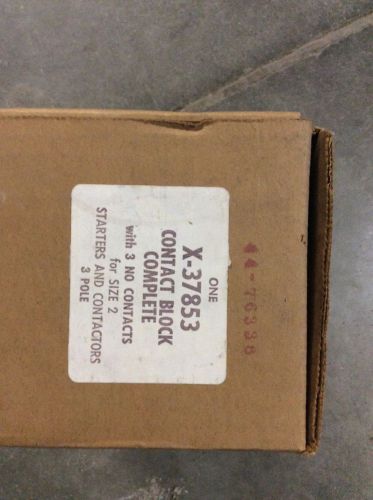 Allen Bradley X-37853 Contact Block Complete 3No Contacts Size 2 3 Pole