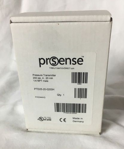 Prosense PTD25-20-0200H Pressure Transmitter 200PSI, 4-20 mA, 1/4 NPT male