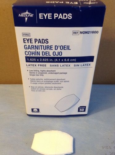 MEDLINE EYE PADS  REFERENCE NON21600 QTY 50 PER BOX COTTON LATEX FREE