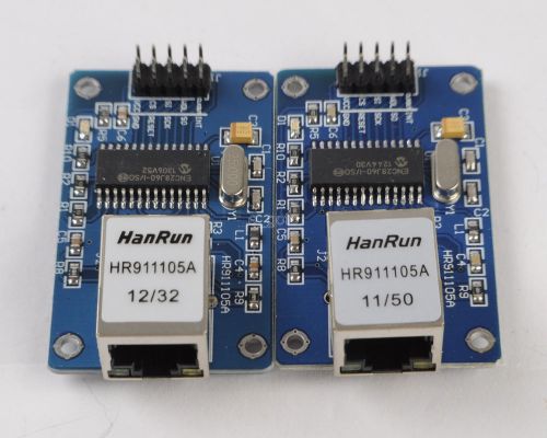 2pcs ENC28J60 Ethernet LAN Module Schematic Network Module for Arduino Raspberry