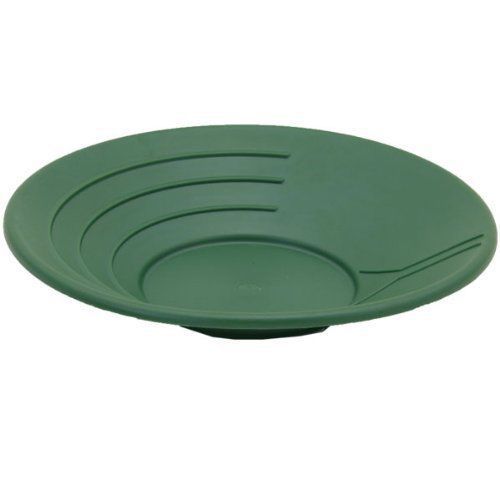14&#034; Green Plastic Gold Pan, (3) Ridges &amp; Water Guide – Original