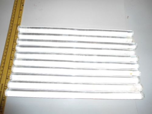 TEN PLEXI GLASS 3/4 INCH RODS X 13 INCHES