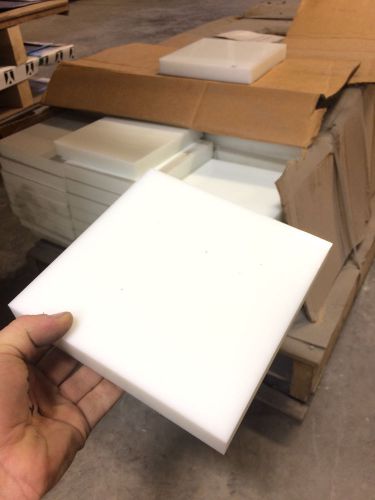 HDPE (High Density Polyethylene) Plastic Sheet 1&#034; x 7&#034; x 7&#034; Natural Color