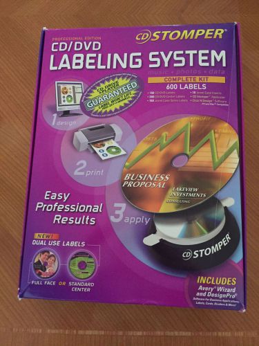 Stomper dvd/cd labeling system professional edition w/software &amp; tons of labels for sale