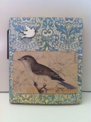 STICKY NOTE BOOK: ELEGANT BIRD &amp; LACE DESIGN DECORATED MINI BOOK- NEW