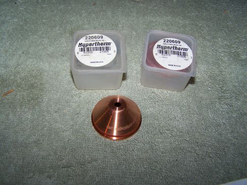 LOT OF (2) HYPERTHERM 220609 260A BEVEL SS SHIELD PLASMA CUTTING PART