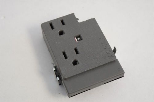 Haworth PRD-3B Cubicle Power Distribution Outlet Receptacle Dk Gray NO PUNCHOUT