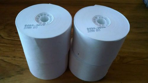 Four Rolls Calculator Tape  1 3/4&#034; Wide Roll   Measures 2 1/2&#034; Across