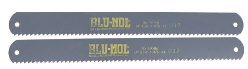 2 NOS Millers Falls 14&#034; x1-1/2&#034; x.075 4T  BLU-MOL POWER HACKSAW BLADE #4604M-D17