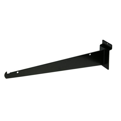 New 12&#034; Slatwall Knife Shelf Brackets With Lip - Black 25 pcs