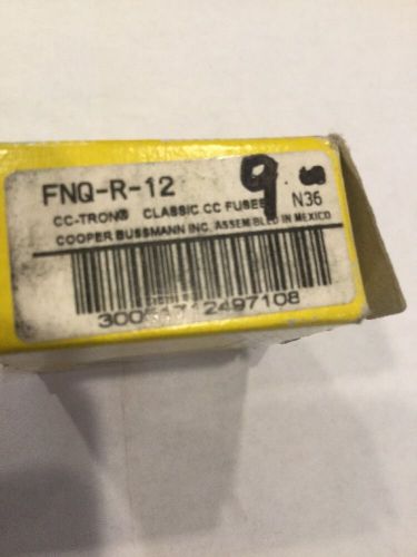 9- FNQ-R-12.. Bussman CC-Tron Time Delay class CC Fuses. Current Limiting.