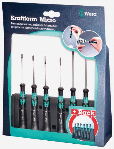 Wera 2069/6 Kraftform Micro Metric Precision Nut Driver Set + Rack