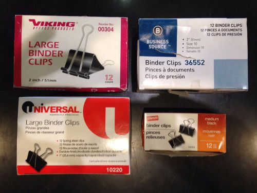 Various Binder Clips