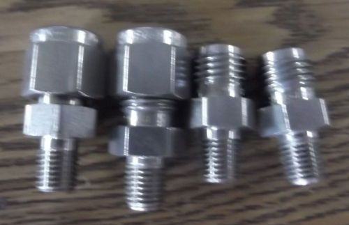 4 Swagelok 1/4 x 1/16&#034; male connectors 400-1-1