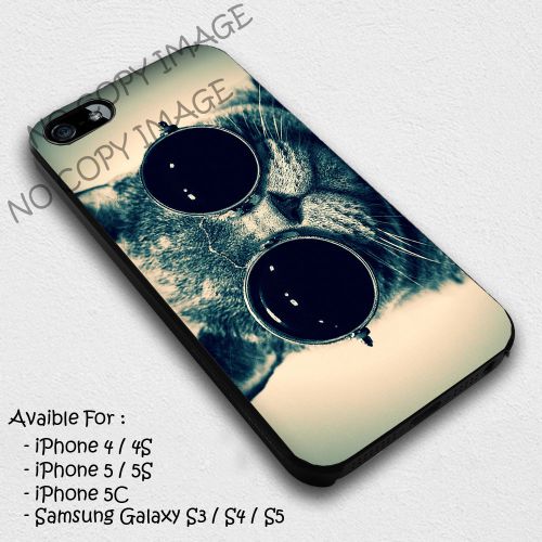 Cute Cat with Glasses Design Case Iphone 4/4S, 5/5S, 6/6 plus, 6/6S plus, S4