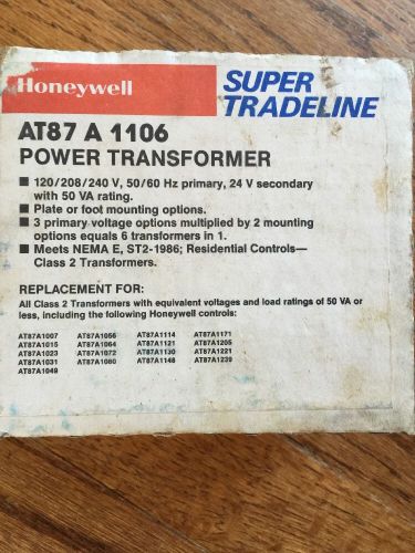 Honeywell super trade line power transformer at 87  a 1106  new for sale