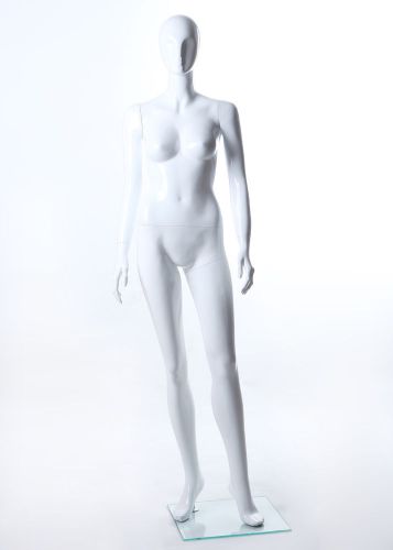 33&#034;CHEST 25&#034;WAIST 35&#034;HIP LUXURIOUS FEMALE FIBERGLASS MANNEQUIN WHITE GLOSS (LS7W