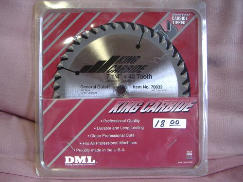 Saw Blade 7 1/4 40t Carbide new  (409)