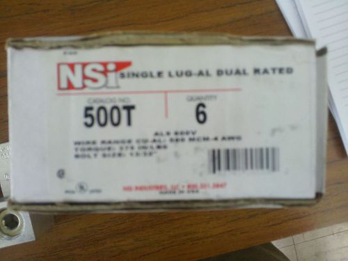 Nsi 500t single lug-al dual rated (lot of 3 lugs) for sale