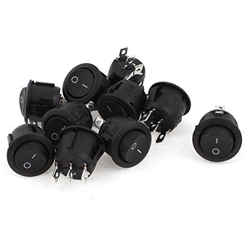 10x KCD1 Round 3Pin SPDT ON/OFF Rocker Power Switch 125V/10A 250V/6A