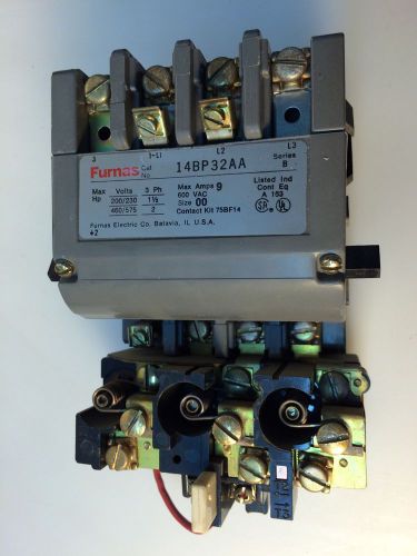 Furnas 14BP32AA Ser A Size 00 3 Phase Starter w/ Overload Relay 48DC31AA3 Ser B