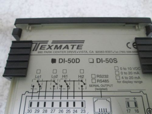 TEXMATE DI-50D-DR-PSI-P02-XX-XX-XX DIGITAL METER *USED*