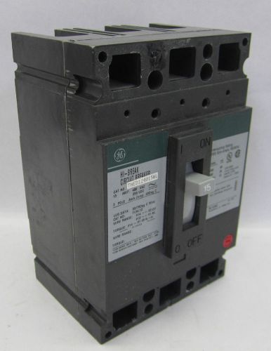 GE THED124015WL 2P, 15A, 480VAC, 250VDC HI-BREAK CIRCUIT BREAKER