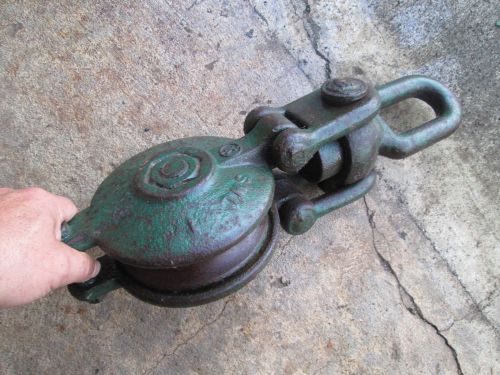 Large swivel snatch block pulley excellent shape #2 for sale
