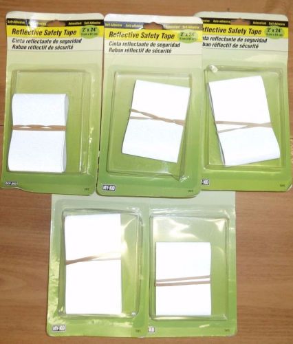 HY-KO 24 in. x 2 in.WHITE Reflective Tape LOT X 5