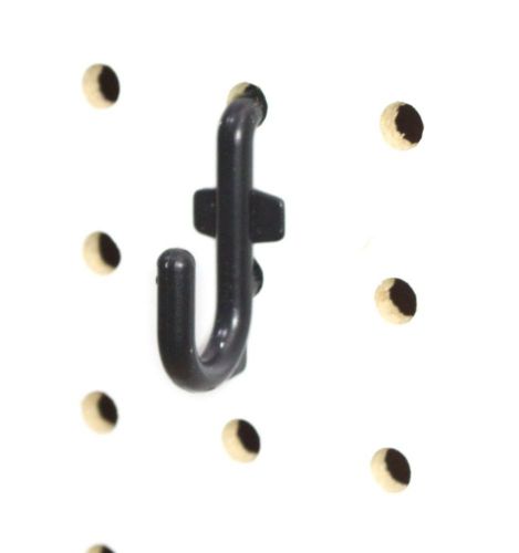 Peg Board Hook Kit Garage Tool Storage Pegboard 100 pieces J Hook Style--BLACK-