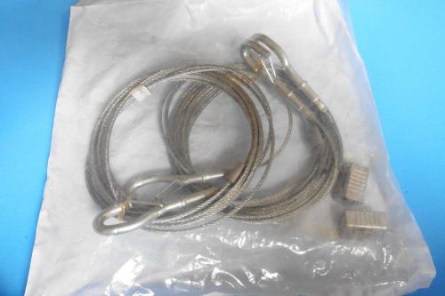 Hubbell 3/32&#034; galvanized y loop cable w/ snap hooks 93012614 kl100 for sale