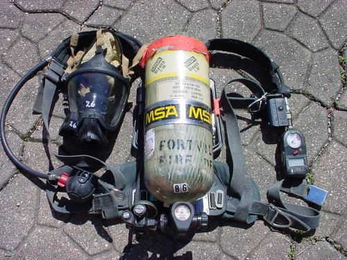 MSA MMR HUD FIREMAN FIRE DEPT SCBA AIR PACK LP 091515