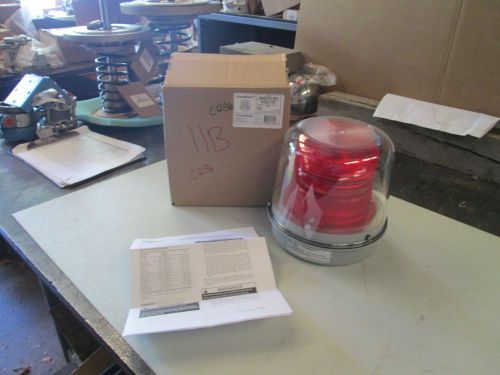 Edwards Signaling Double Flash Strobe Light Cat# 94DFR-R5 240 VAC Red (NIB)