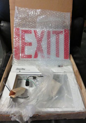 Lighted exit sign, new old stock, surelites engineered lighting systems for sale