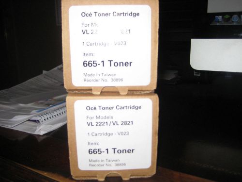 GENUINE OCE 665-1 BLACK TONER FOR FOR VL2821/VARIOLINK 2821/VL2221 LOT OF 2