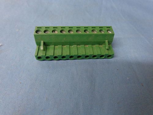 Code 3 Federal Signal 10-Pin Terminal Green Screw PCB Wire Block Plug #K