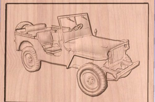 STL JEEP 3d printer art relief for cnc router stl file